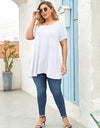 Plus Size Short Sleeve Tunic Blouse