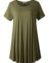 Plus Size Short Sleeve Tunic Blouse