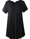 Plus Size Short Sleeve Tunic Blouse
