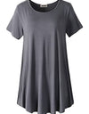 Plus Size Short Sleeve Tunic Blouse