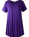 Plus Size Short Sleeve Tunic Blouse