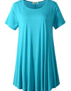Plus Size Short Sleeve Tunic Blouse