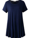 Plus Size Short Sleeve Tunic Blouse
