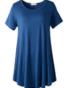 Plus Size Short Sleeve Tunic Blouse