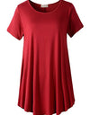 Plus Size Short Sleeve Tunic Blouse