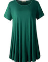 Plus Size Short Sleeve Tunic Blouse