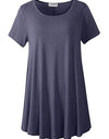 Plus Size Short Sleeve Tunic Blouse