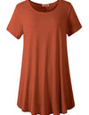 Plus Size Short Sleeve Tunic Blouse