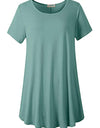 Plus Size Short Sleeve Tunic Blouse