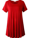 Plus Size Short Sleeve Tunic Blouse