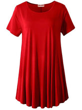 Load image into Gallery viewer, Plus Size Short Sleeve Tunic Blouse
