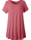 Plus Size Short Sleeve Tunic Blouse
