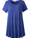 Plus Size Short Sleeve Tunic Blouse