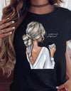 Women Black T Shirt