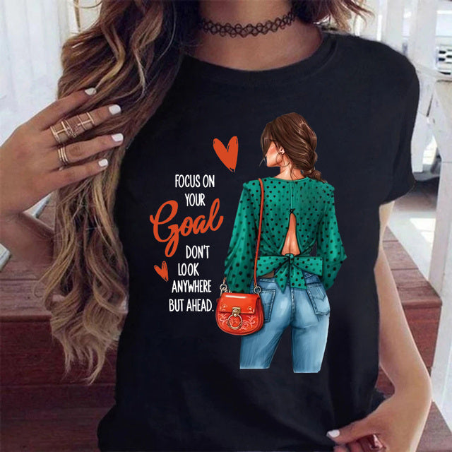 Women Black T Shirt