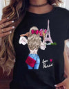 Women Black T Shirt