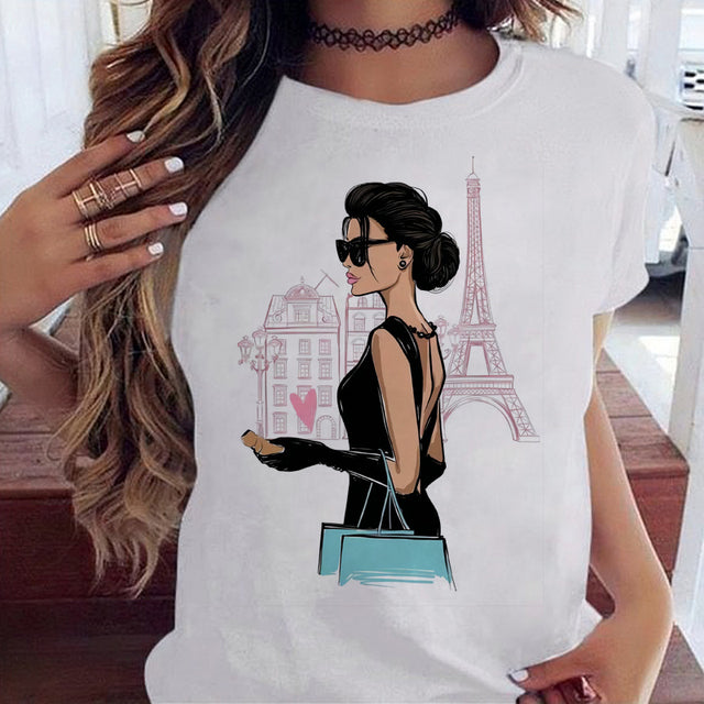 Women Black T Shirt