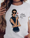 Women Black T Shirt