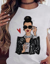 Women Black T Shirt