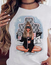 Women Black T Shirt