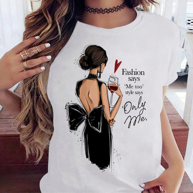 Women Black T Shirt
