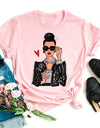 Women Black T Shirt