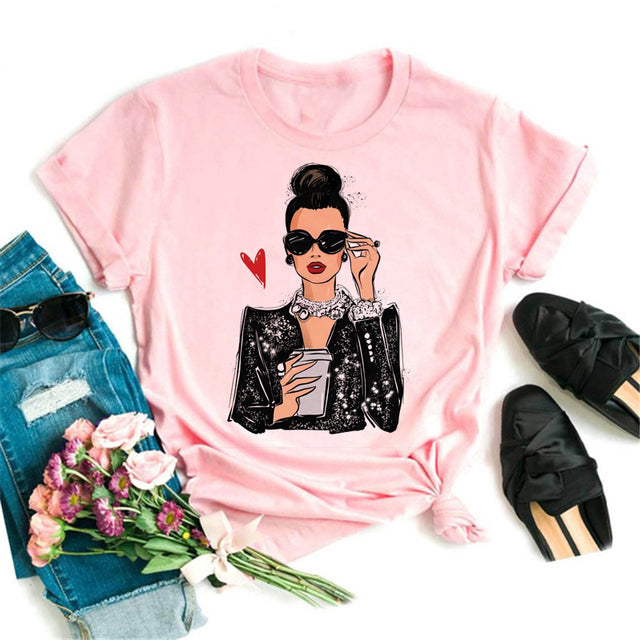 Women Black T Shirt