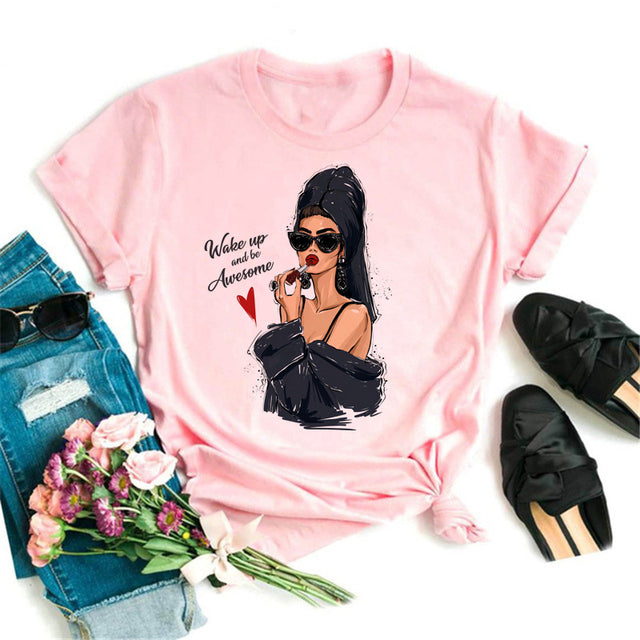 Women Black T Shirt