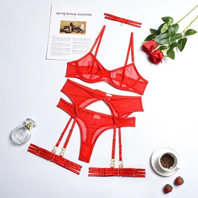 Transparent Lace Seamless Erotic Lingerie