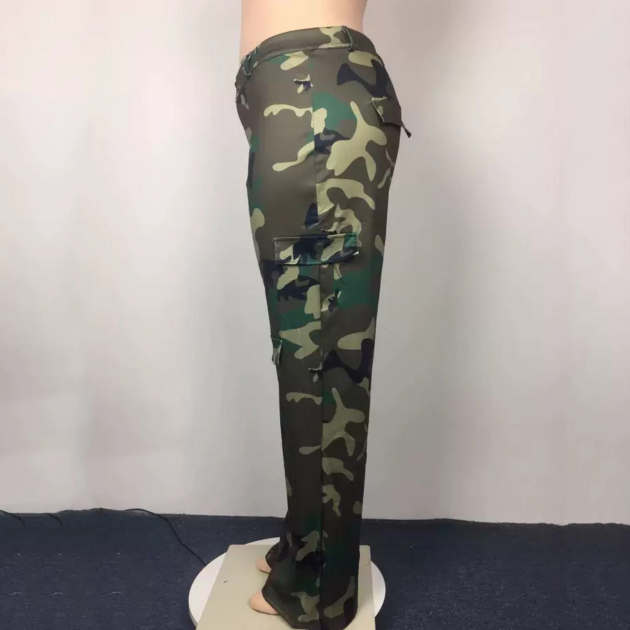 4xl 5xl Plus Size Camouflage Print Pants