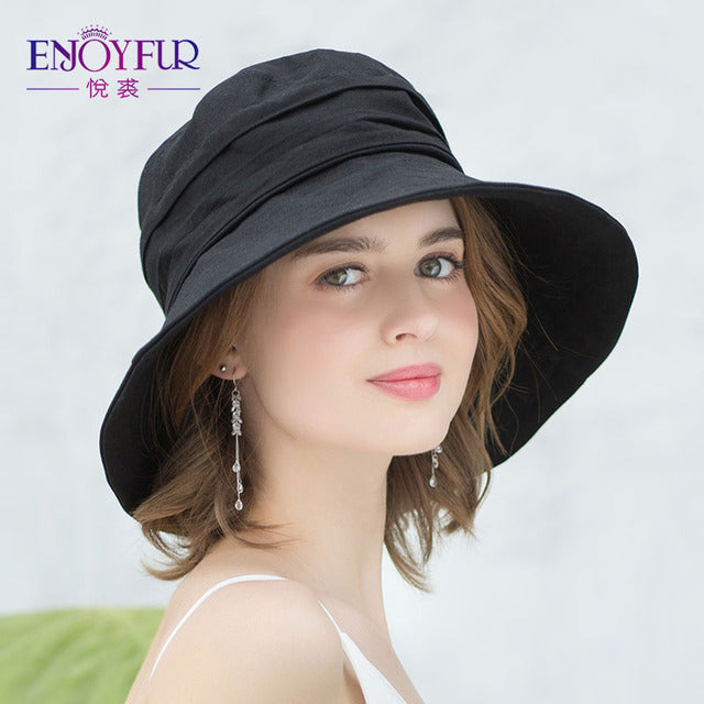 Foldable Cotton Summer Sun Hats For Women