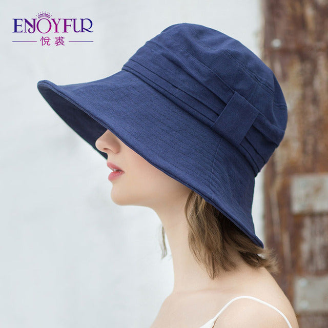Foldable Cotton Summer Sun Hats For Women