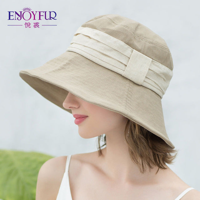 Foldable Cotton Summer Sun Hats For Women