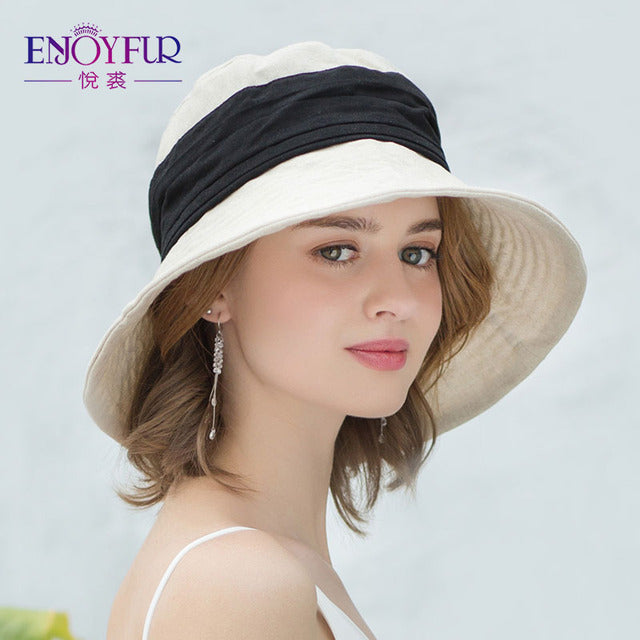 Foldable Cotton Summer Sun Hats For Women