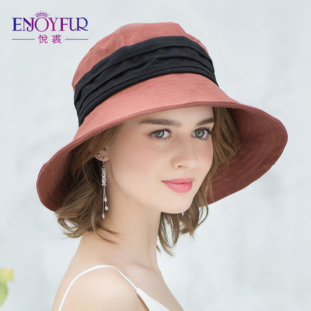 Foldable Cotton Summer Sun Hats For Women