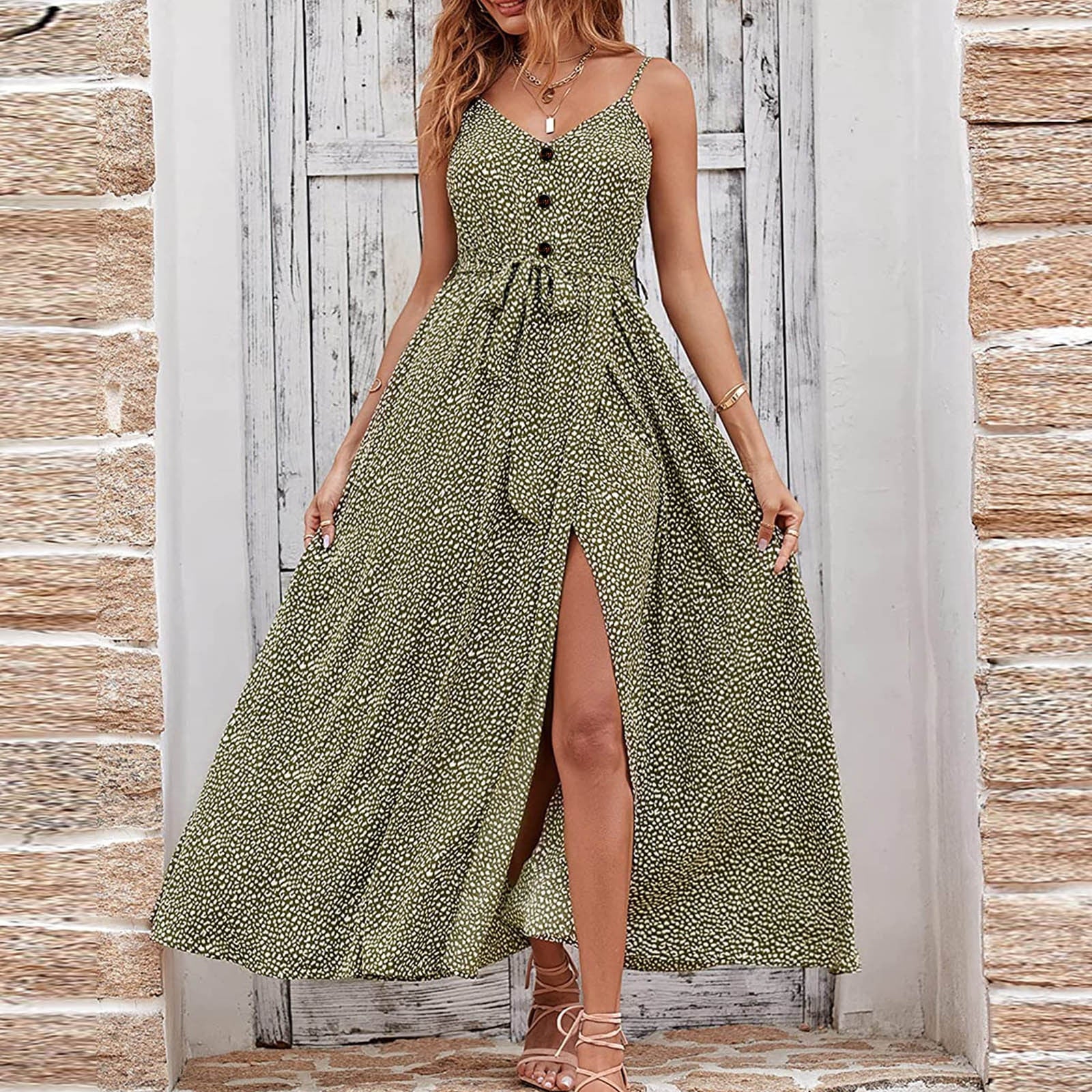 Boho Summer Dresses With Spaghetti Straps