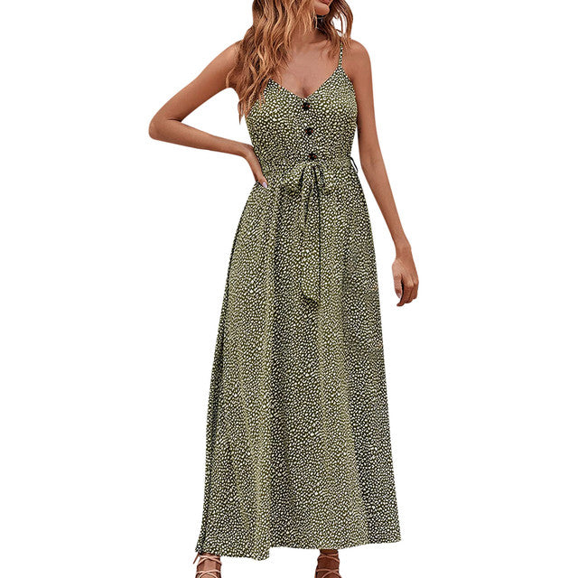 Boho Summer Dresses With Spaghetti Straps