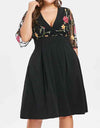 XL-5XL Plus Size Short Sleeve Floral Boho Sundress