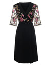 XL-5XL Plus Size Short Sleeve Floral Boho Sundress
