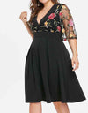 XL-5XL Plus Size Short Sleeve Floral Boho Sundress