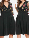 XL-5XL Plus Size Short Sleeve Floral Boho Sundress
