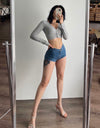 Thin Sexy Stretch High-Waisted Peach Butt Comfortable Denim Shorts