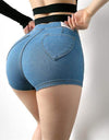 Thin Sexy Stretch High-Waisted Peach Butt Comfortable Denim Shorts
