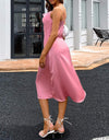 Cowl Neck Satin Party Dress