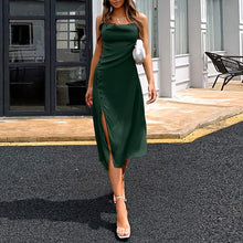 Load image into Gallery viewer, Cowl Neck Satin Party Dress
