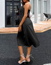 Cowl Neck Satin Party Dress