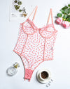Mesh One Piece Bra Set Seamless Bodysuit