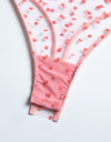 Mesh One Piece Bra Set Seamless Bodysuit