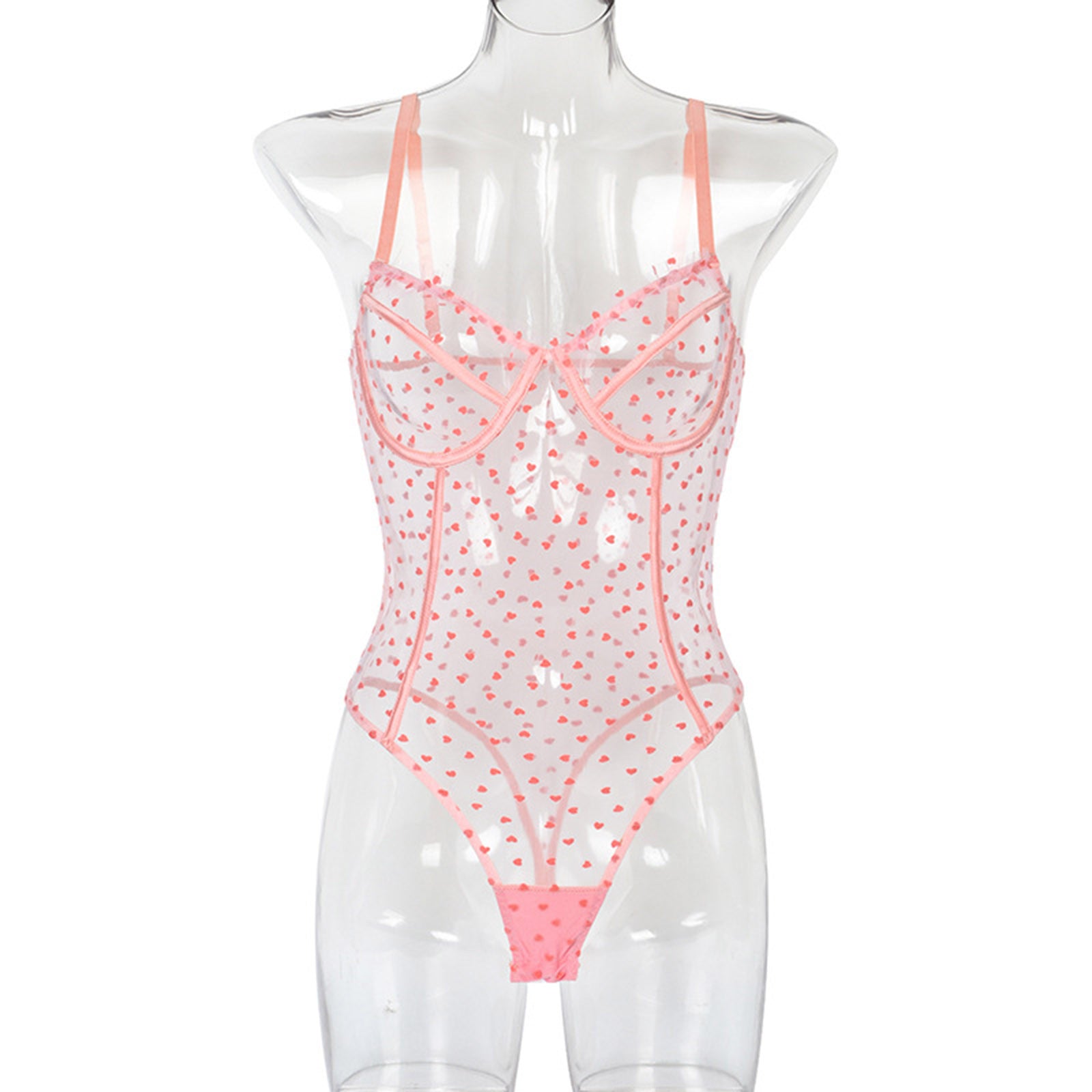 Mesh One Piece Bra Set Seamless Bodysuit