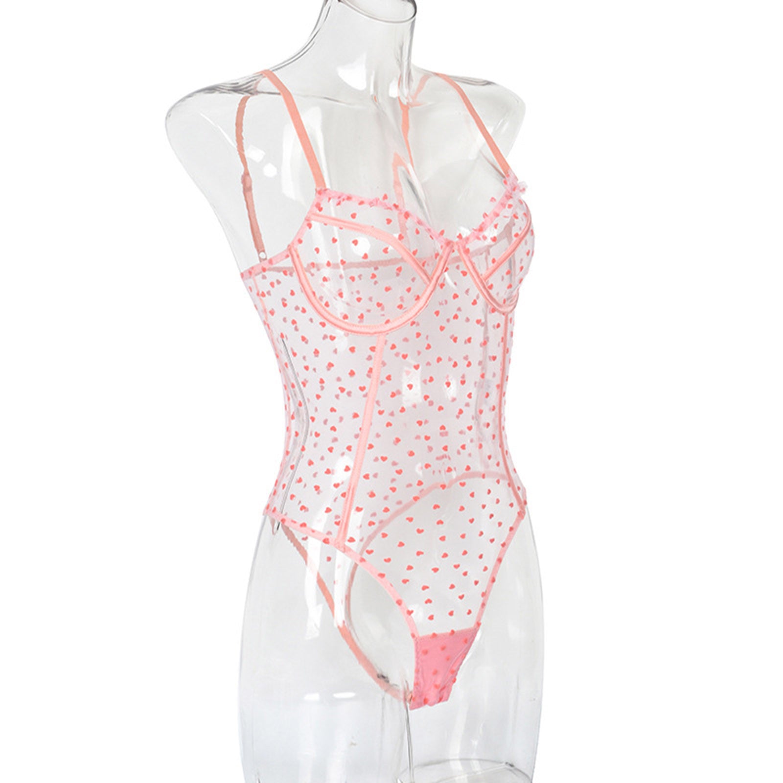 Mesh One Piece Bra Set Seamless Bodysuit
